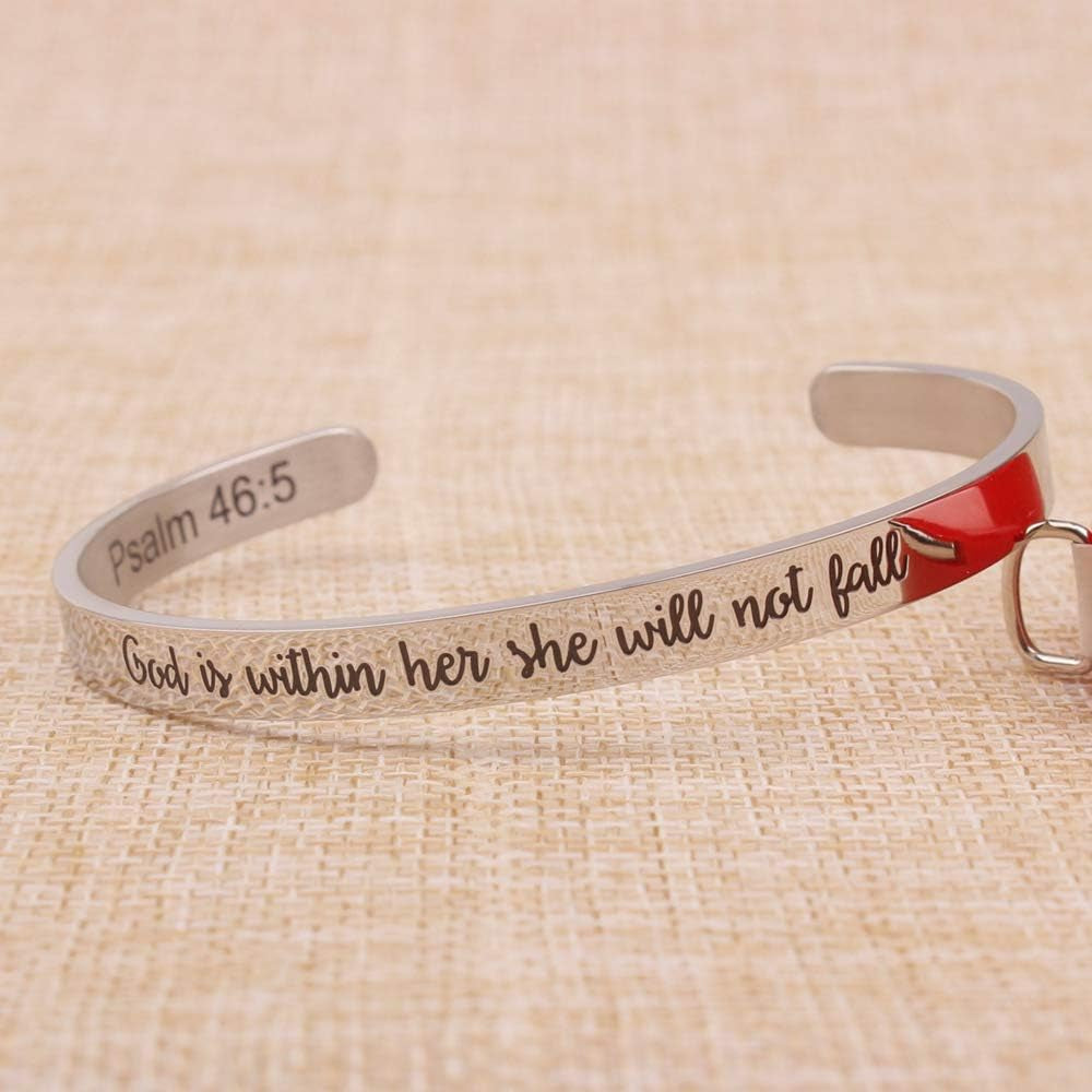 Christian Gifts for Women Inspirational Religious Bracelets for Women Her Girls Cuff Bangle Mens Bracelets Bible Verse Faith Baptism Gifts for Teenage Girls Mantra Quotes Engraved Jewelry