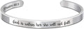 Christian Gifts for Women Inspirational Religious Bracelets for Women Her Girls Cuff Bangle Mens Bracelets Bible Verse Faith Baptism Gifts for Teenage Girls Mantra Quotes Engraved Jewelry